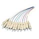 Set di 12 pezzi di cavi di collegamento colorati in fibra di vetro OM3 SC - 12 pezzi