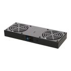 Kit di ventilazione con 2 ventole e termostato, adatto per armadi a muro.