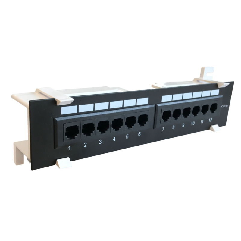 Patch panel a parete CAT6a UTP - 12 porte