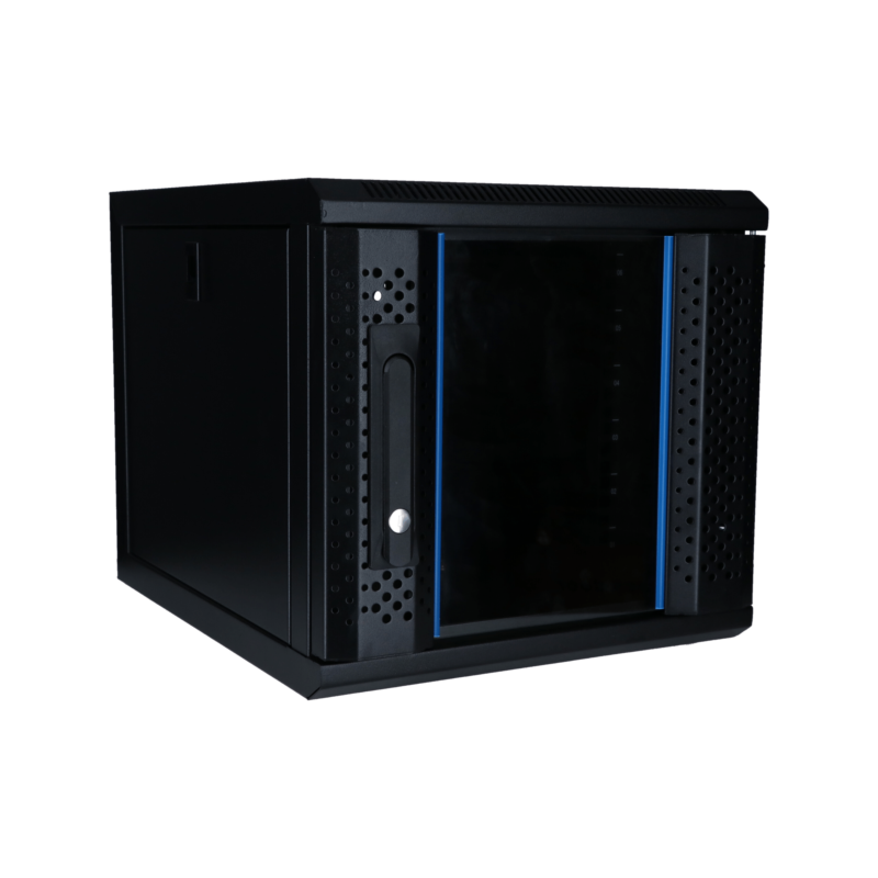 Armadio server da 10 pollici 6U con anta in vetro 370x450x370 mm (LxPxA)