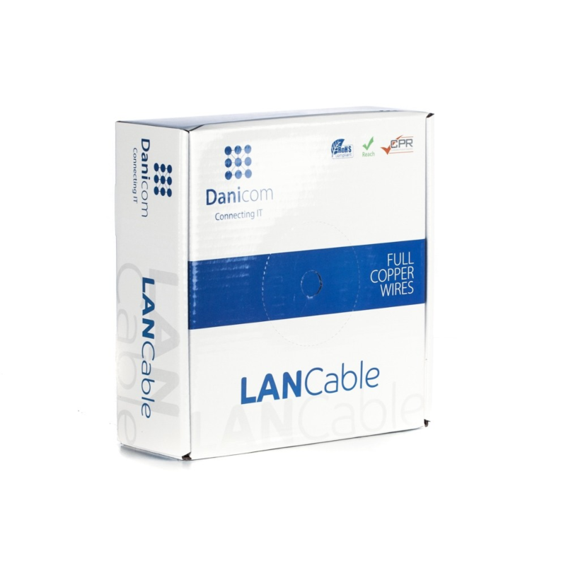 Cavo rigido DANICOM CAT6A U/UTP da 50 m su rotolo - LSZH (Eca)