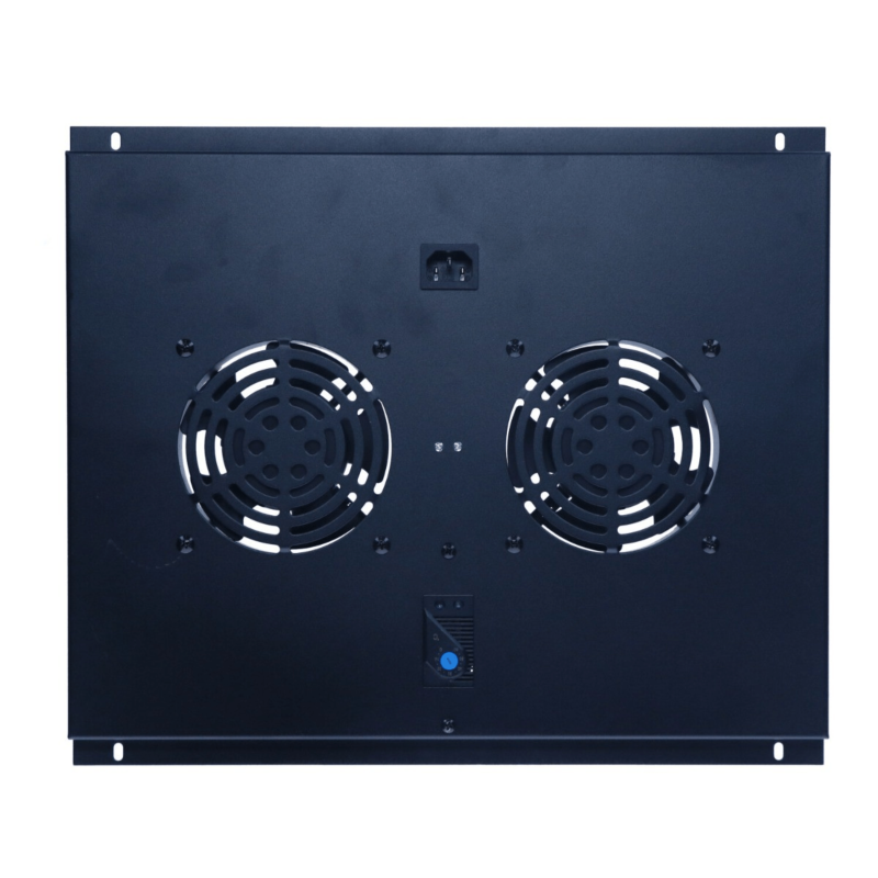 Pacchetto ventilatori con 2 ventilatori e termostato adatto per armadi server a pavimento profondi 600 mm