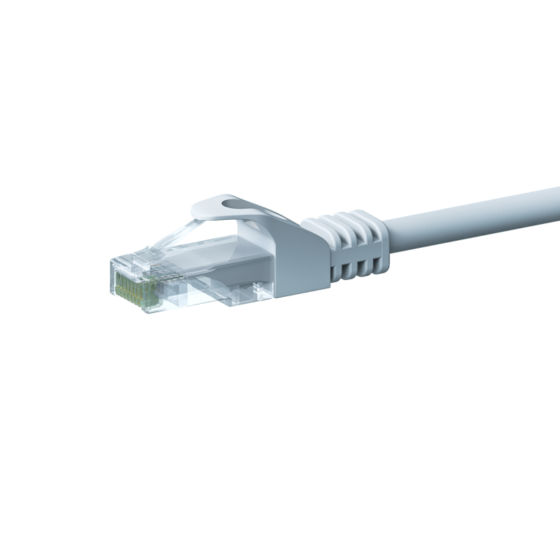 Cavo patch UTP CAT5e da 0,50 m, bianco - 100% rame