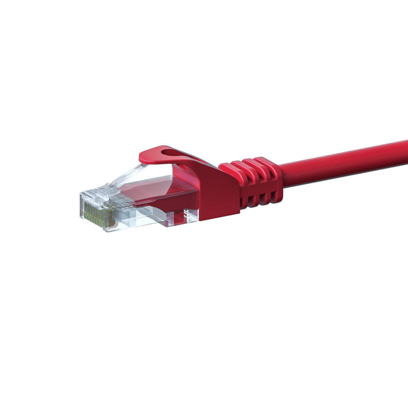 Cavo patch UTP CAT5e 0,50 m rosso - 100% rame