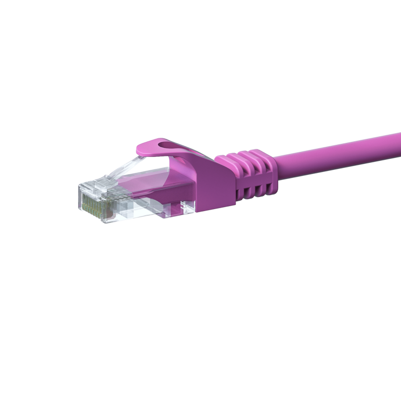 Cavo patch UTP CAT5e da 3 m, rosa - 100% rame