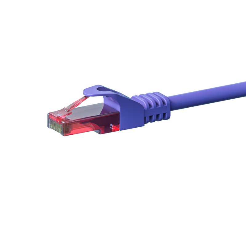 Cavo patch UTP CAT6 da 0,50 m, viola - 100% rame