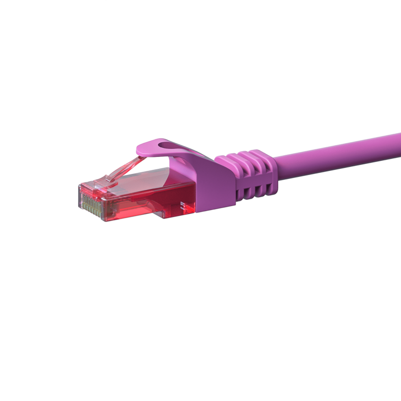 Cavo patch UTP CAT6 da 15 m, rosa - 100% rame