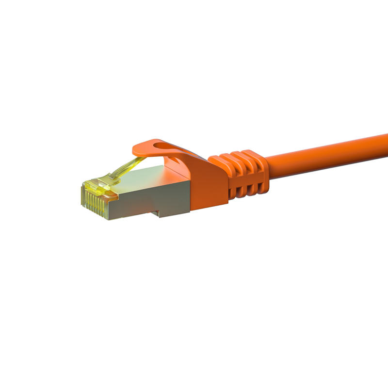 Cavo patch Cat7 S/FTP (PIMF) da 0,25 m, arancione.