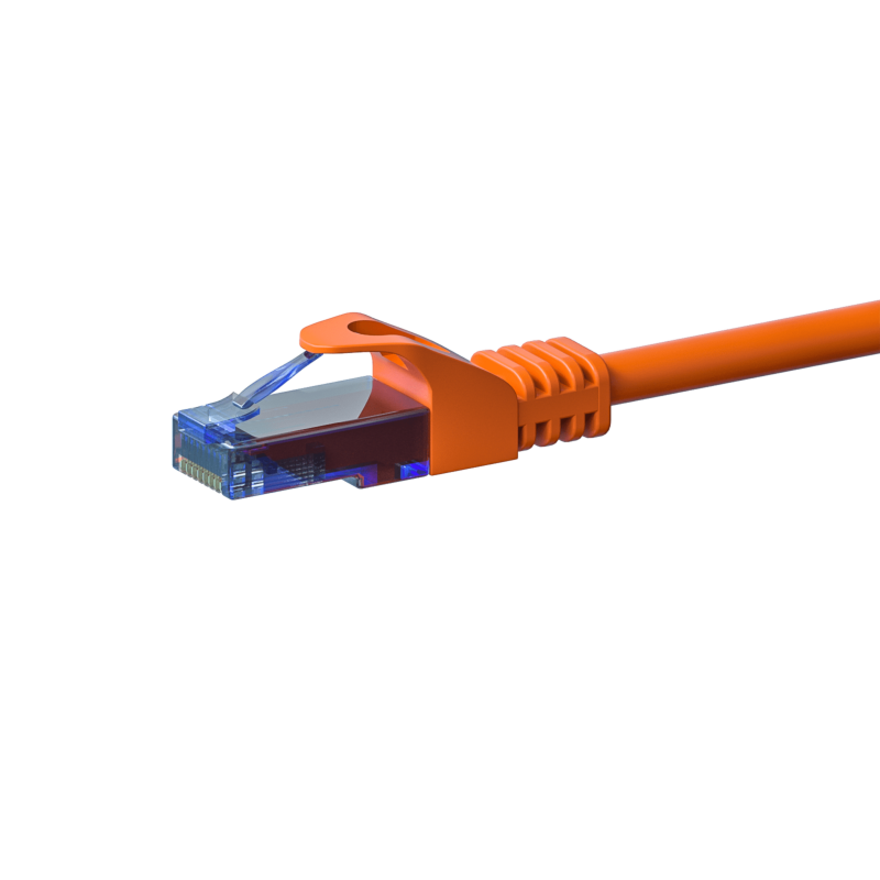 Cavo patch UTP CAT6a da 7,50 m, arancione - 100% rame