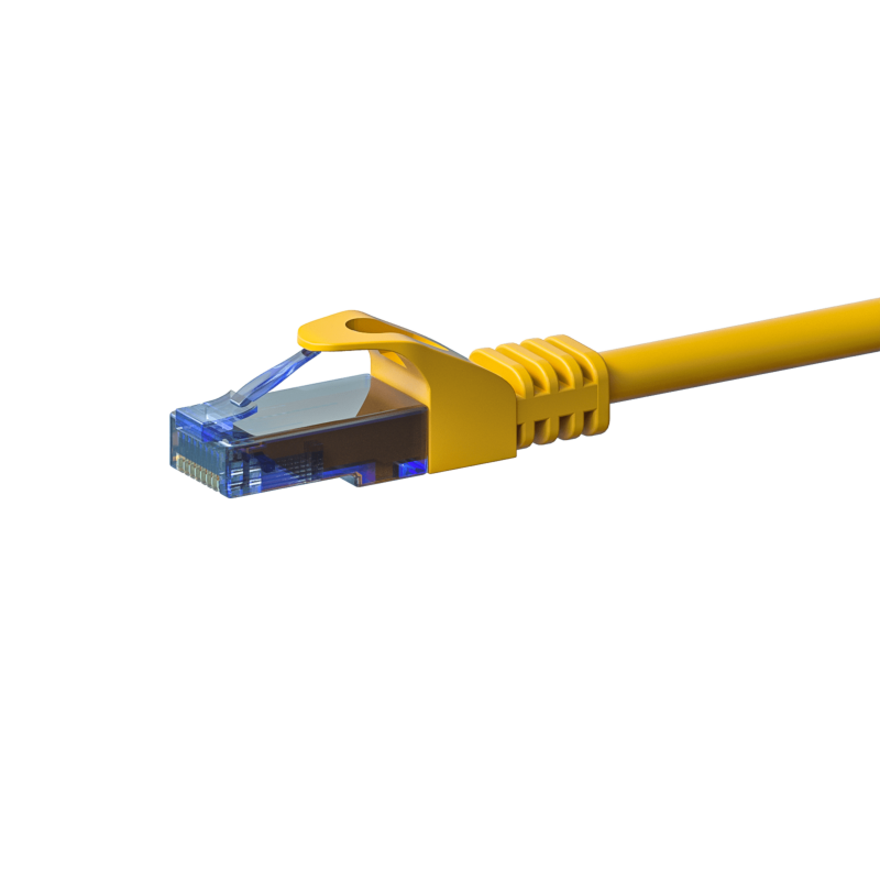 Cavo patch UTP CAT6a da 7,50 m, giallo - 100% rame