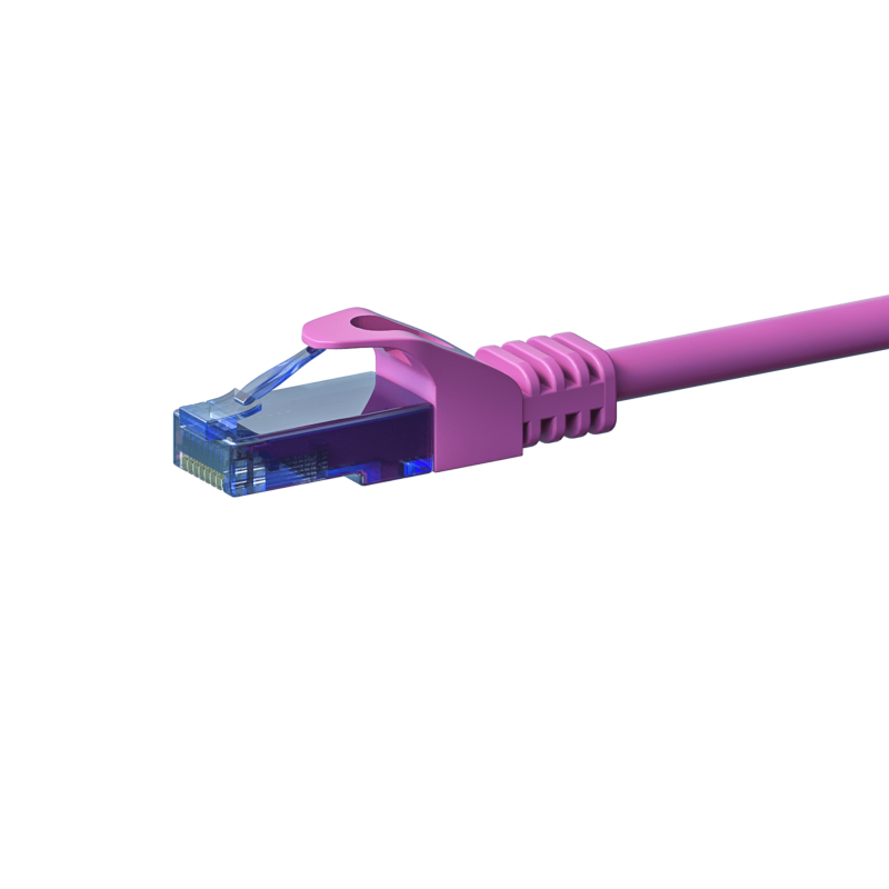 Cavo patch UTP CAT6a da 10 m, rosa - 100% rame