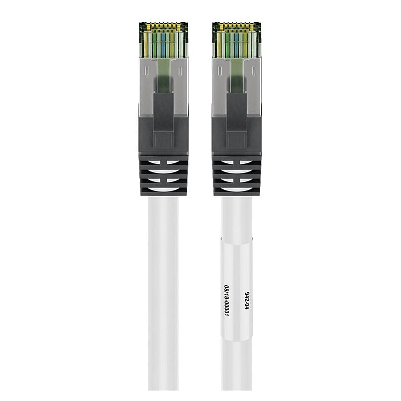 Cavo patch Cat8 S/FTP (PIMF) da 1 m, bianco.