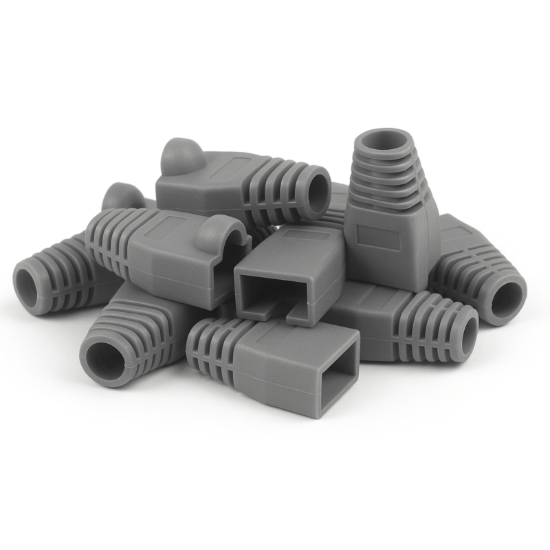 DANICOM guaina per cavo RJ45 grigia grande - 10 pezzi