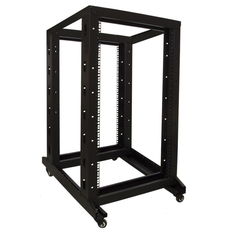 Rack per relè 22U su ruote, dimensioni 600x800x1200 mm (LxPxA)