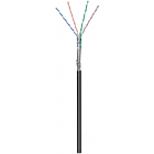 Cavo CAT6 SF/UTP da 100 m per esterni, flessibile, nero, su bobina CCA