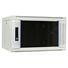 Armadio a muro bianco 6U con anta in vetro 600x450x368mm (LxPxA)