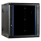 Armadio a muro 12U (inclinabile) con anta in vetro 600x600x635 mm (LxPxA)