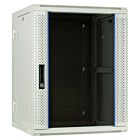 Armadio a muro bianco 15U (ribaltabile) con anta in vetro 600x600x770mm (LxPxA)