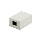 Scatola di montaggio a superficie CAT5e UTP a 1 porta, colore avorio.
