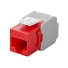 Connettore Keystone CAT6a UTP - Senza attrezzi - Rosso