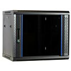 Armadio a muro 9U con anta in vetro 600x450x500 mm (LxPxA)
