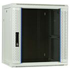 Armadio a muro bianco 12U con anta in vetro 600x450x635 mm (LxPxA)