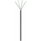 Cavo CAT6 U/UTP da esterno flessibile nero da 100 m su bobina CCA