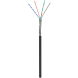 Cavo CAT6 S/FTP per esterni da 305 m su bobina rigida nera CCA