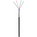 Cavo CAT6 S/FTP da 100 m per esterni, flessibile, nero, su bobina CCA