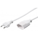 Prolunga elettrica con spina europea, 3 m, bianca