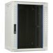 Armadio a muro bianco da 15U con anta in vetro, dimensioni 600x450x770 mm (LxPxA).