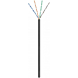 Cavo CAT6 U/UTP da esterno flessibile nero da 50 m su bobina CCA