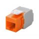 Connettore Keystone CAT6a UTP - Senza attrezzi - Arancione