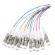 Set di 12 cavi di collegamento colorati in fibra di vetro OM4 LC - 12 pezzi