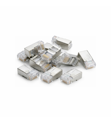 Connettore passante RJ45 FTP CAT6 DANICOM - Nucleo flessibile passante - 10 pezzi