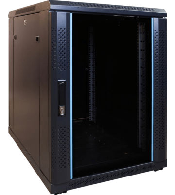 Armadio server mini 15U con porta in vetro 600x800x860mm (LxPxA)