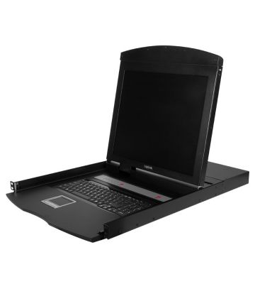 Console KVM da 19 pollici a innesto con USB e tastiera QWERTY PS/2.