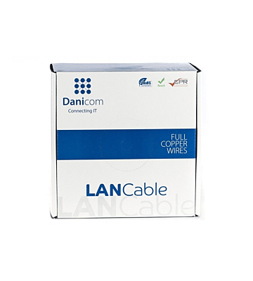 Cavo DANICOM CAT7 S/FTP 100 m su rotolo rigido - LSZH (Dca)