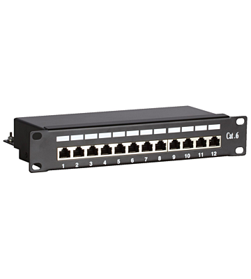 Pannello patch FTP CAT6 da 10 pollici - 12 porte