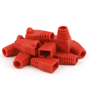Cappucci protettivi RJ45 DANICOM rossi - 10 pezzi