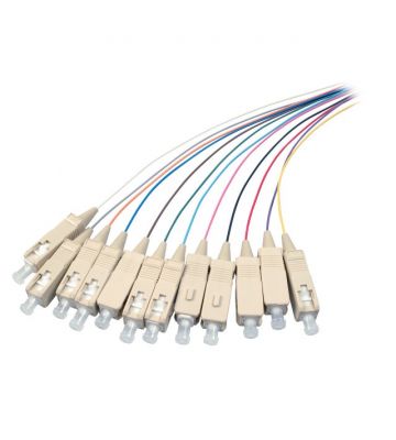 Set di trecce in fibra di vetro OS2 colorate SC/APC - 12 pezzi