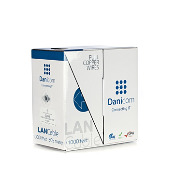 Cavo DANICOM CAT5E UTP 305m su rotolo rigido - LSZH (Dca)