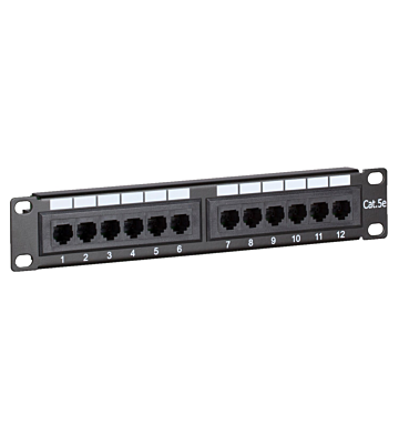 Pannello patch CAT5e UTP da 10 pollici - 12 porte