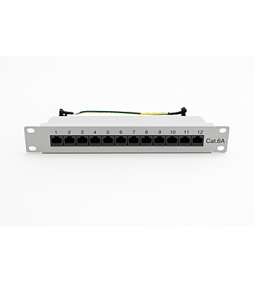 Patch panel Cat6a da 10 pollici con 12 porte STP