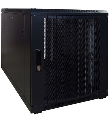 Armadio server mini 12U con sportello perforato 600x1000x720mm (LxPxA)