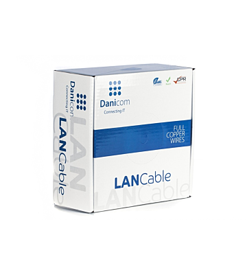 Cavo DANICOM CAT6 UTP 100 m su rotolo rigido - LSZH (Dca)