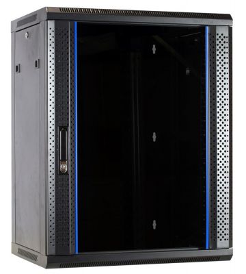 Armadio a muro 15U con anta in vetro 600x450x770mm (LxPxA)