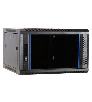 Armadio a muro 6U con anta in vetro 600x600x368 mm (LxPxA)