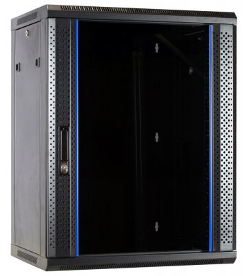 Armadio a muro 15U con anta in vetro 600x600x770mm (LxPxA)