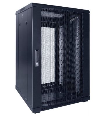Armadio server 18U con sportello perforato 600x600x1000mm (LxPxA)
